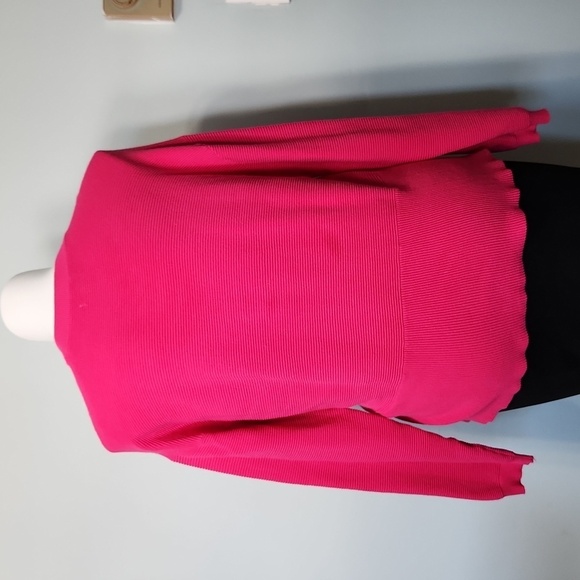 Nine West Bright Pink Ribbed Sweater - Picture 9 of 14
